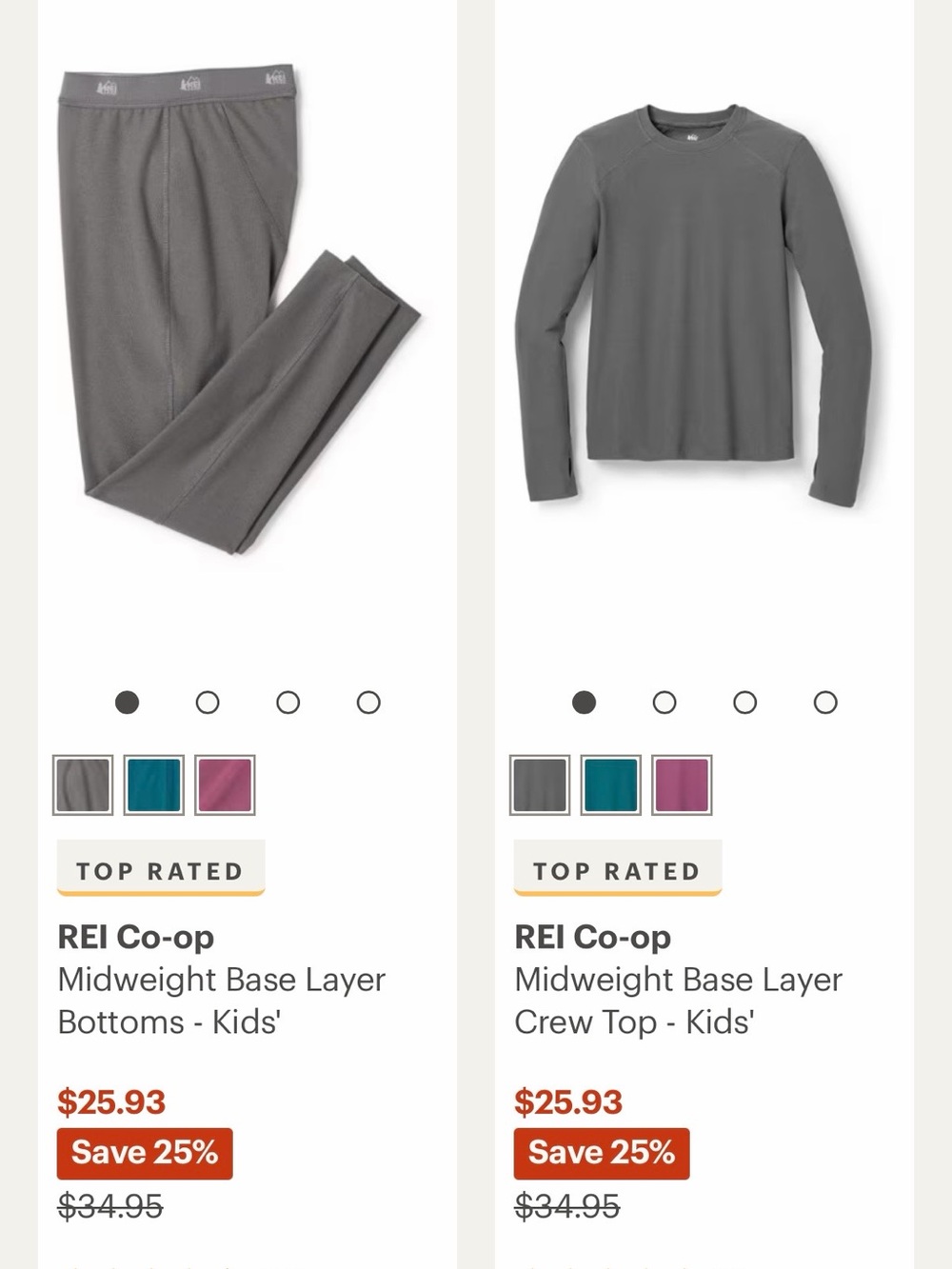 *Used* REI Kids Base Layer Set - Picture 11 of 11